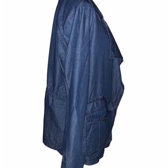 1 Sunset Lane Chambray Lightweight Jacket - Picture 2 of 6